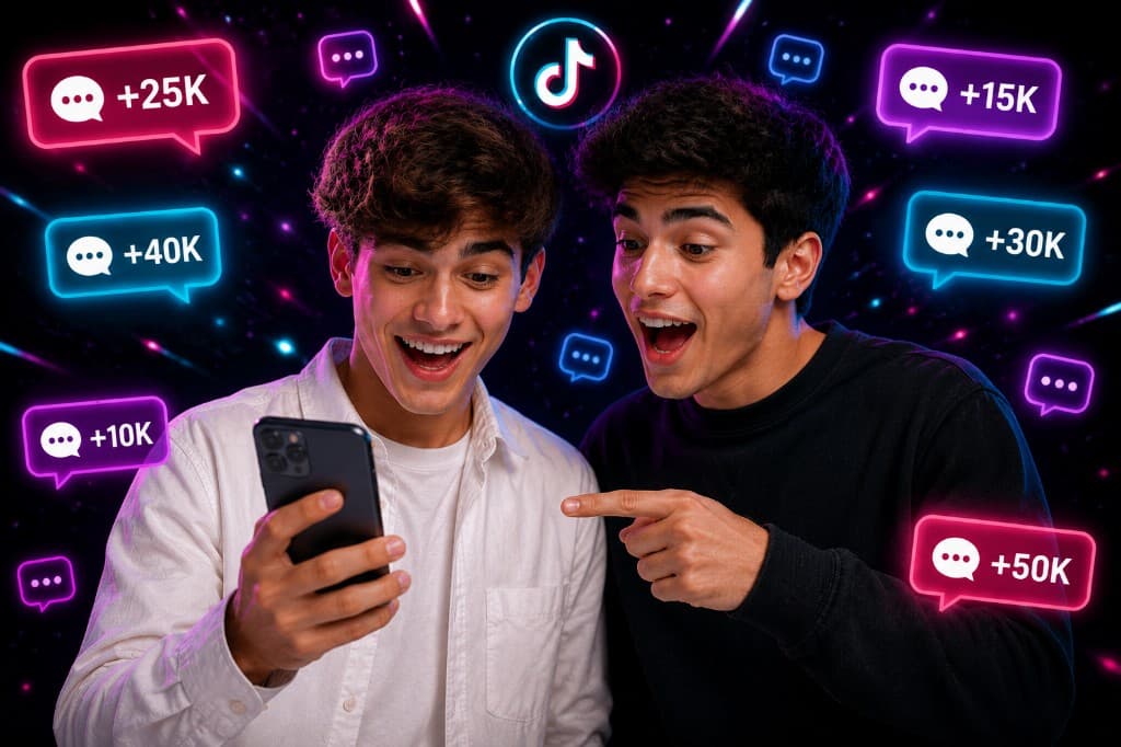 Buy TikTok comments with TokBoostly — more engagement, fast delivery, and no password required