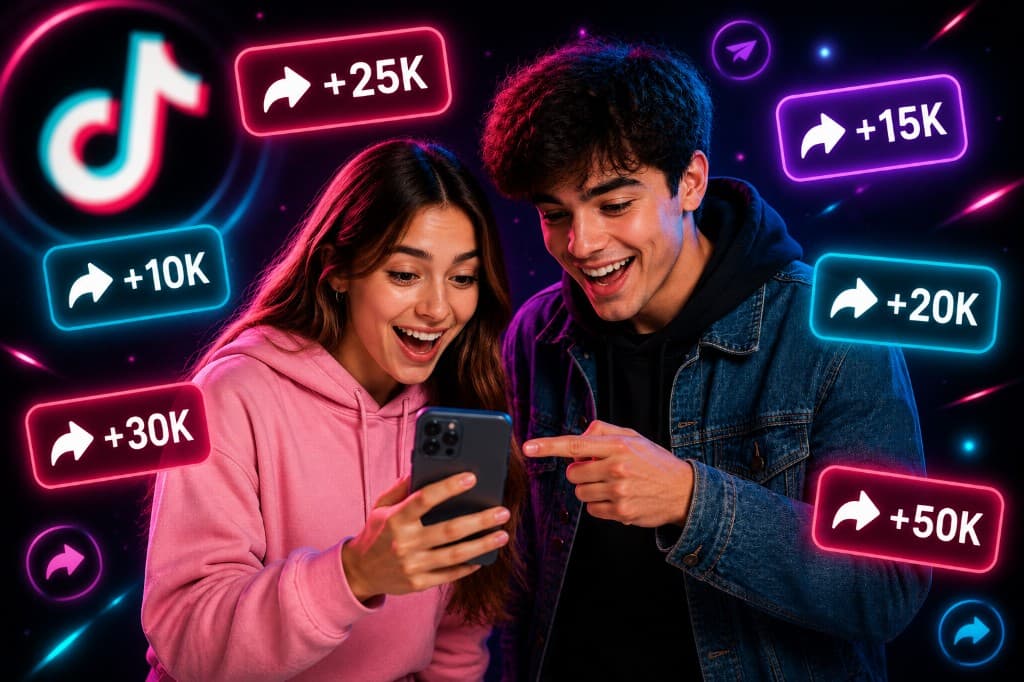 Buy TikTok shares with TokBoostly — more reach, fast delivery, and no password required