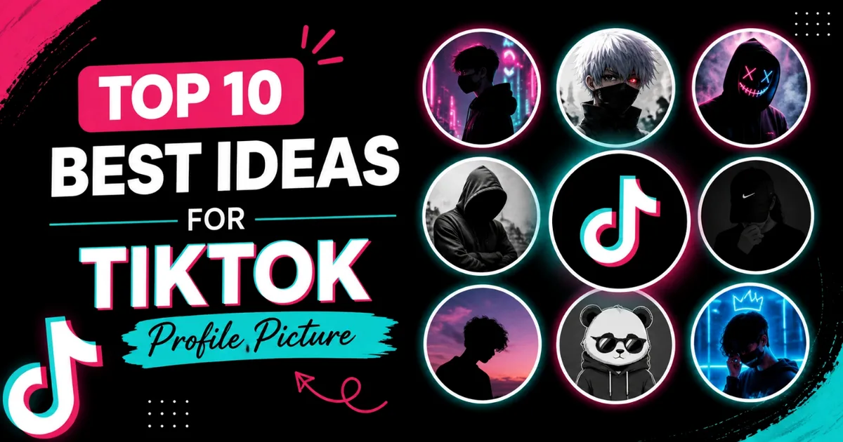 Top 10 TikTok profile picture ideas featuring real faces, anime avatars, brand logos, aesthetic icons, and creative TikTok PFP designs.