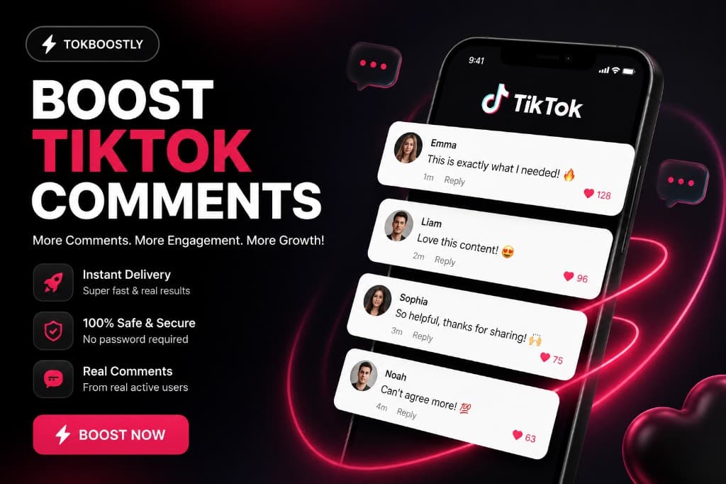 Guide illustration for buying TikTok comments to build trust on TokBoostly
