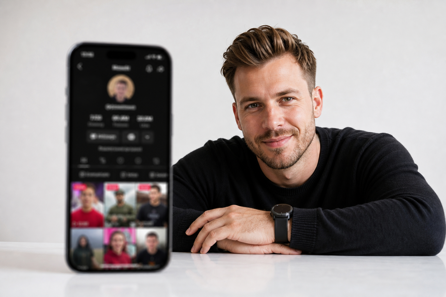 TikTok creator building profile credibility and follower growth with professional content