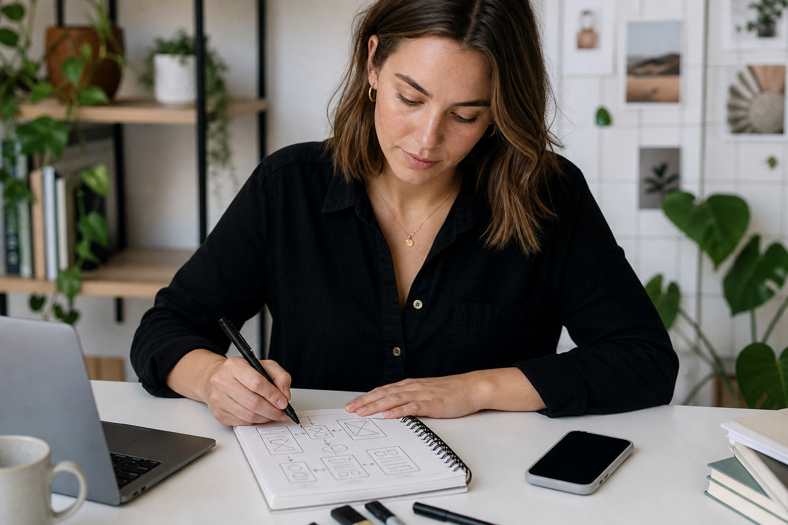 Marketing specialist mapping Instagram story views into a sales funnel workflow