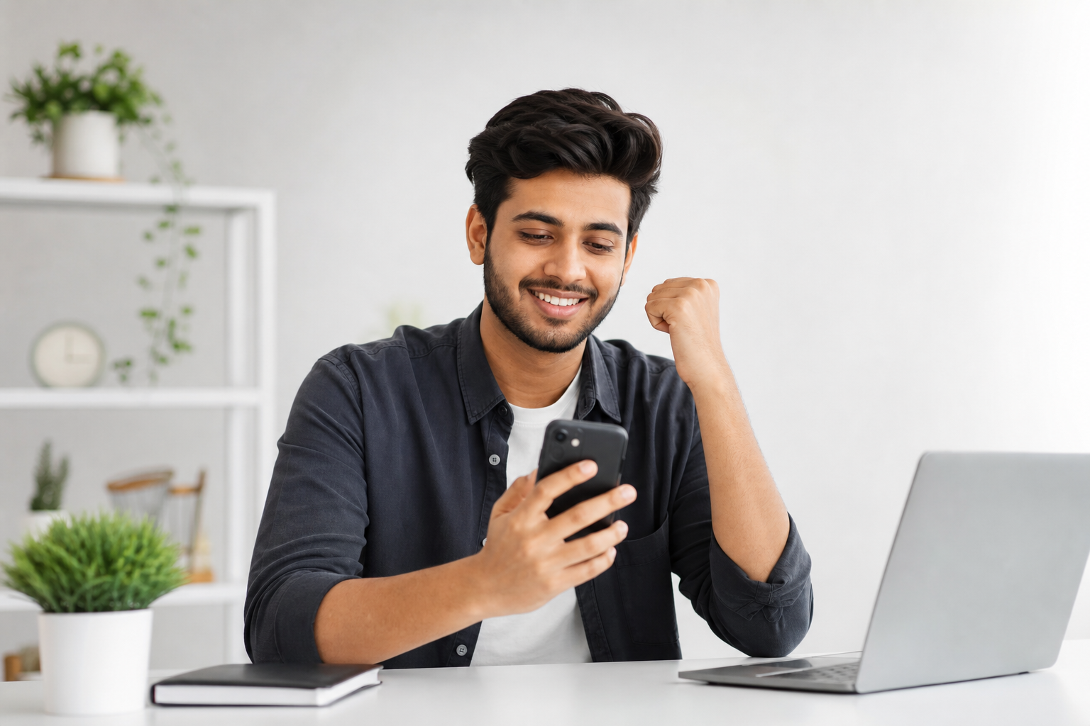 Follower growth and profile credibility on TikTok TikTok creator reviewing follower growth and profile credibility on a smartphone